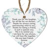 Thank You for the Laughter Heart Plaque | Sentimental Friendship