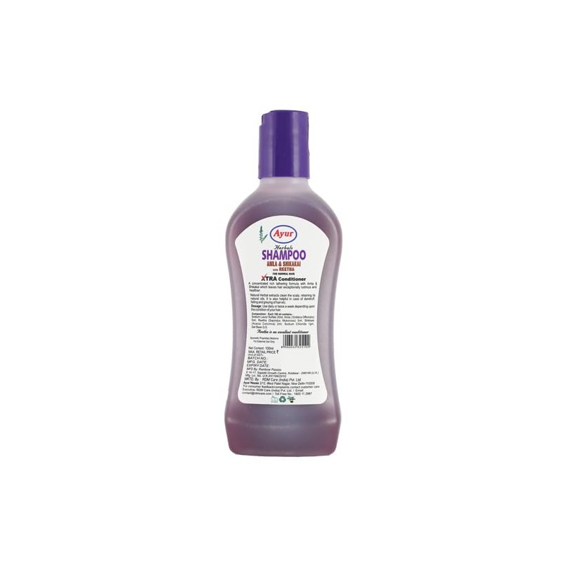 Ayur Herbals Shampoo Amla & Shikakai With Reetha - 100ml/3.38