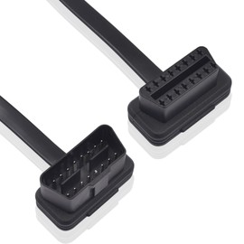Duttek OBD Extension Cable 3.3FT/1M, Flat Slim OBD2 Port Extender Male to Female 16 Pin for OBDII Scanner, Code Reader, Dash Camera and Car Data Link