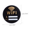 LALAFINA WiFi Sign Emblems Office Decor Black Trim Large WiFi