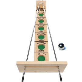 WE Games Shoot The Moon - Classic Solid Wood Rolling Ball Game for Family Fun & Skill Building, Enhances Social Skills, Patience & Perseverance