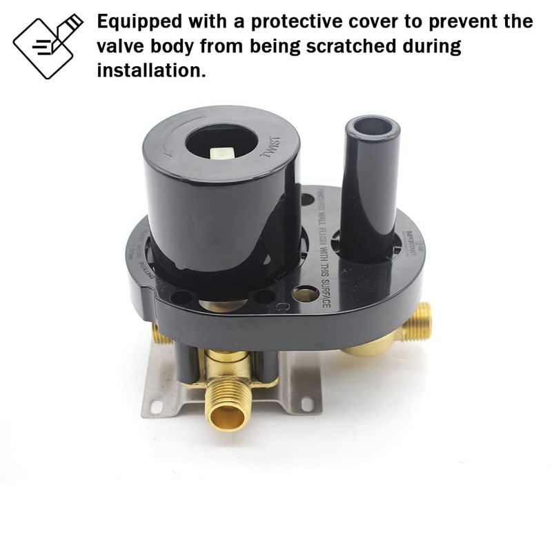 Drettyer 2 Way Outlet Function Solid Brass Shower Diverter Valve
