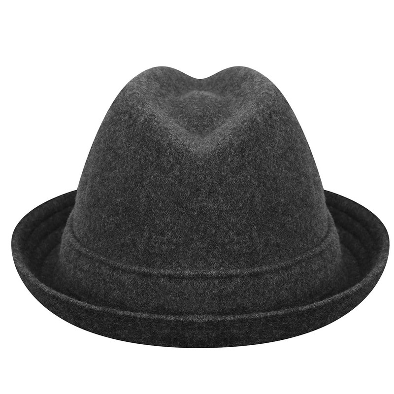 Kangol Wool Player Trilby Hat, Dark Flannel, Medium