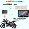 Unbranded 7Inch Motorcycle Navigation GPS Wireless Carplay Android Touch Screen