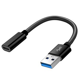 MZHOU USB C Female to USB Male Adapter with 10Gbps, USB 3.2 Gen 2 to USB C Cable Adapter 60W High-Speed Data Transfer, Charging and OTG Function, for Laptops, Flash Drives, and Phones (Length 0.5ft)