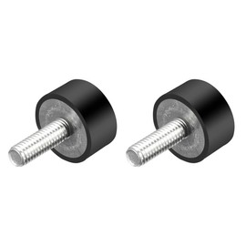 sourcing map 2 x M6 vibration and damper holder rubber with threaded bolts, 0.79 x 0.39 inches