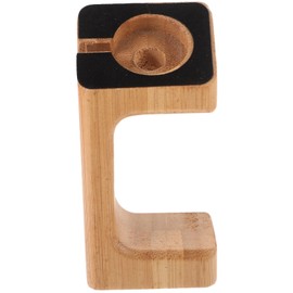 SEWACC 1pc Bamboo and Wooden Watch Stand Type Charging Display Smart Yellow
