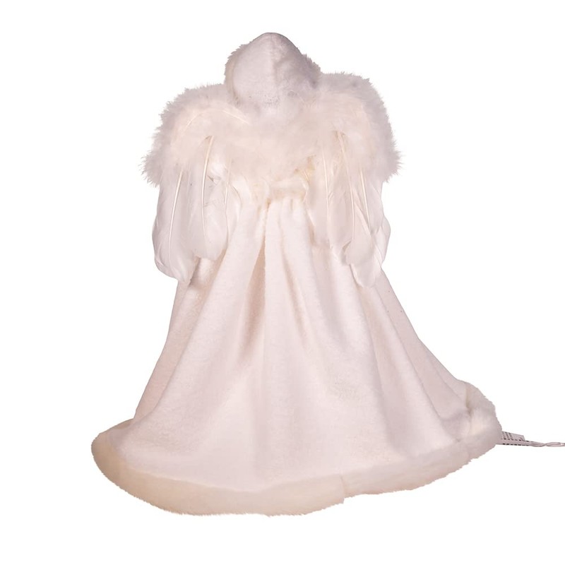 UL 10-Light 14-Inch White Angel Tree Topper