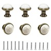 Gad2go 6Pcs Cabinet Knob Vintage Ceramic Drawers Knobs 34mm Round