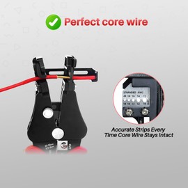 GKG Automatic Wire Stripper, 3 In 1 Adjustable Stripper/Cutter/Crimping Tool, Heavy Duty Automatic Electrical Wire Strippers for 8-20 AWG Solid and 10-22 AWG Stranded