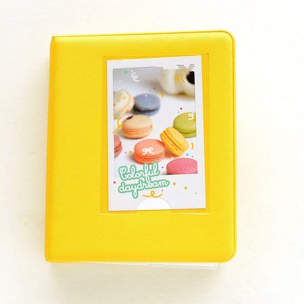 Fuji Instax Mini Photo Album for Mini 9 8 8+ 9 70 7s 25 50s 90 Polaroid Z2300 PIC-300P Film, Yellow, 64 Pockets