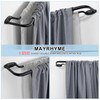 Mayrhyme Double Curtain Rods, Wrap Around Curtain Rod for Windows,