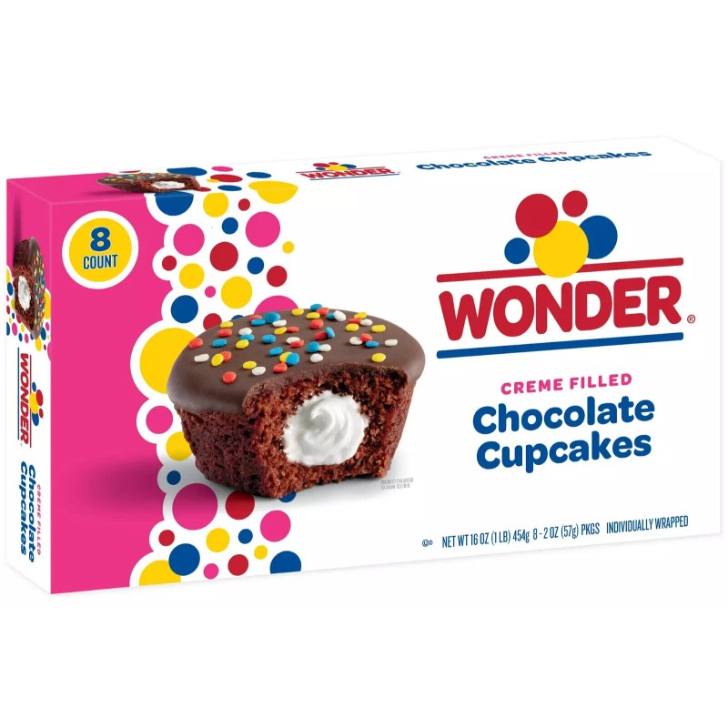 Wonder Creme Filled Chocolate Cupcakes 16 oz
