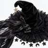 Lace Velvet Witch Hat for Halloween Costumes – Gothic Moon