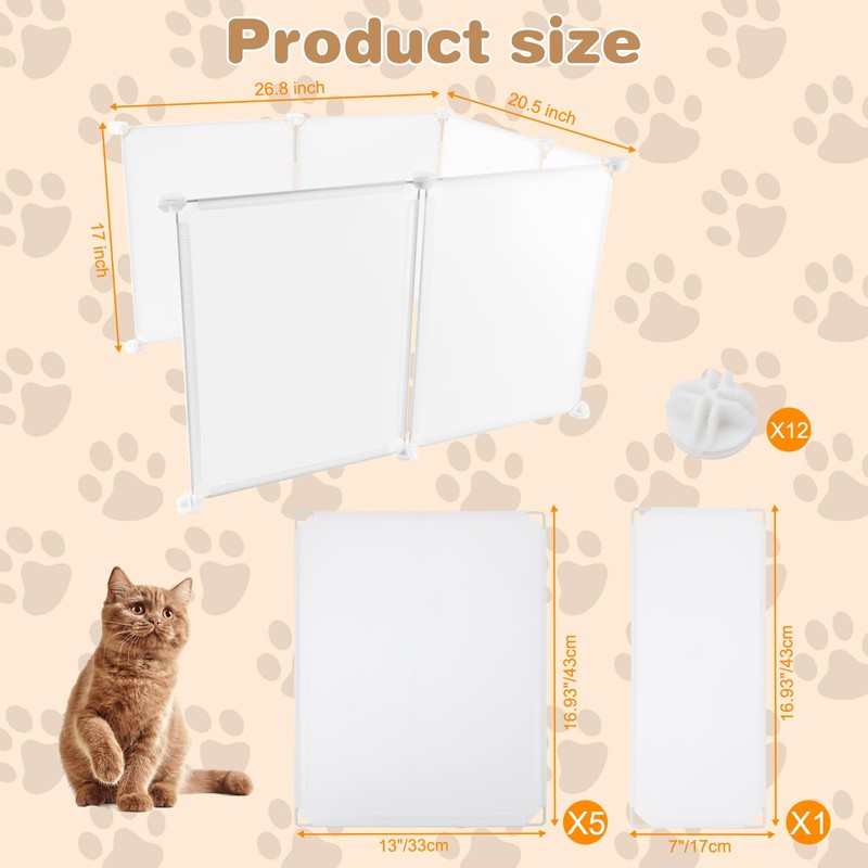FHTONGE Extra Large Cat Litter Box Enclosure, Splash Guard and