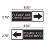Please Use The Other Door Sticker, Set of 2, Black