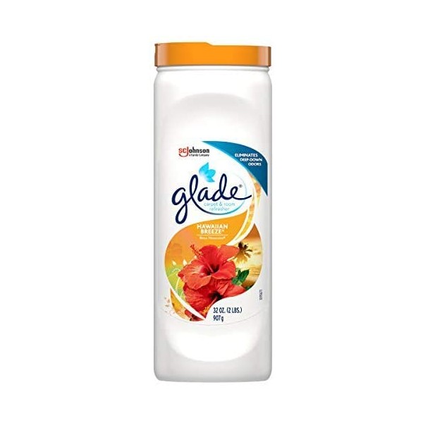 Glade Carpet and Room Refresher, Deodorizer for Home, Pets, and Smoke, Hawaiian Breeze, Tropical Mist, 32 Oz (Pack of 6)