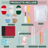 FREEBLOSS 12 Set Crochet Hat Kit Crochet Keychain Kit Christmas
