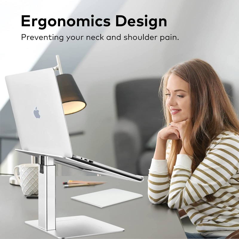 VECOFO Laptop Stand for Desk, Ergonomic Aluminum Laptop Stand Adjustable