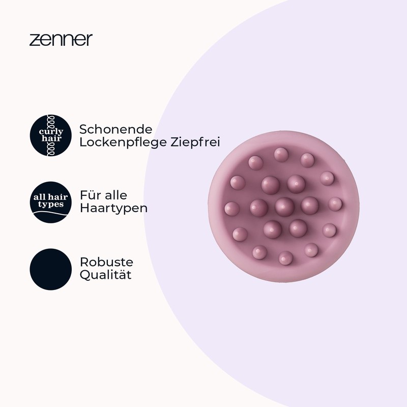 Zenner Hair Brush for Curls - Gentle Scalp Massage, Tangle-Free
