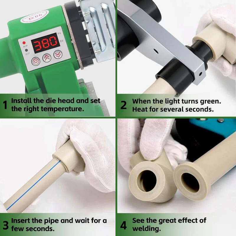 Plastic Water Pipe Welder for PP, PP-R, PE, PP-C -