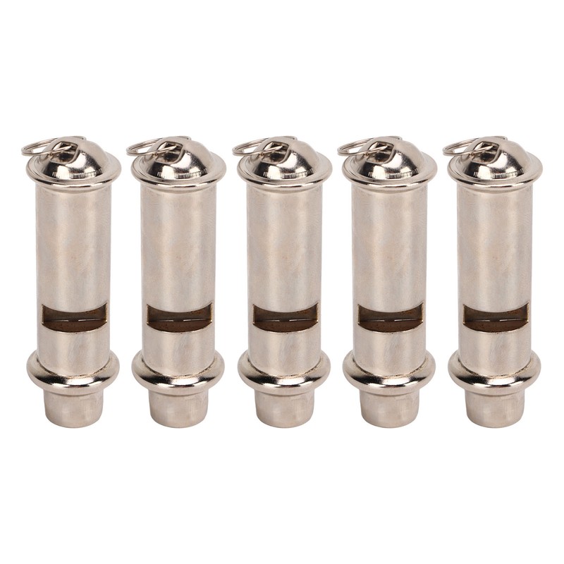 5Pcs Metal Emergency Survival Whistle Stainless Steel Outdoor Whistle for