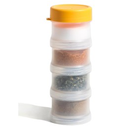 Lafuntar Tea Coffee Sugar Canisters Small for Camping, Camping Seasoning Empty Bottle Set with 4 Compartments.