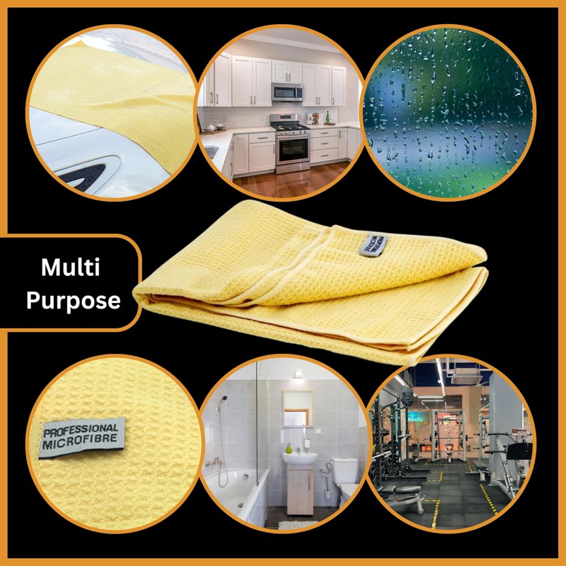 Tek Automotive Waffle Drying Towel Twin Pack- Extra Large Microfibre