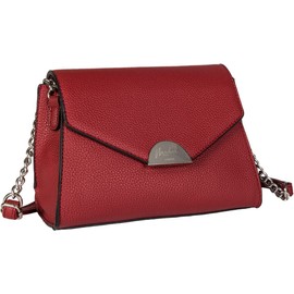 MABEL Small Multi Pockets Cross-Body Bag - Womens Faux Leather Shoulder Handbag - Cute Stylish & Elegant Design - Jessica (Red)