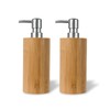ABBI NIMO 2 Pack Natural Bamboo Liquid Soap Dispensers, 10