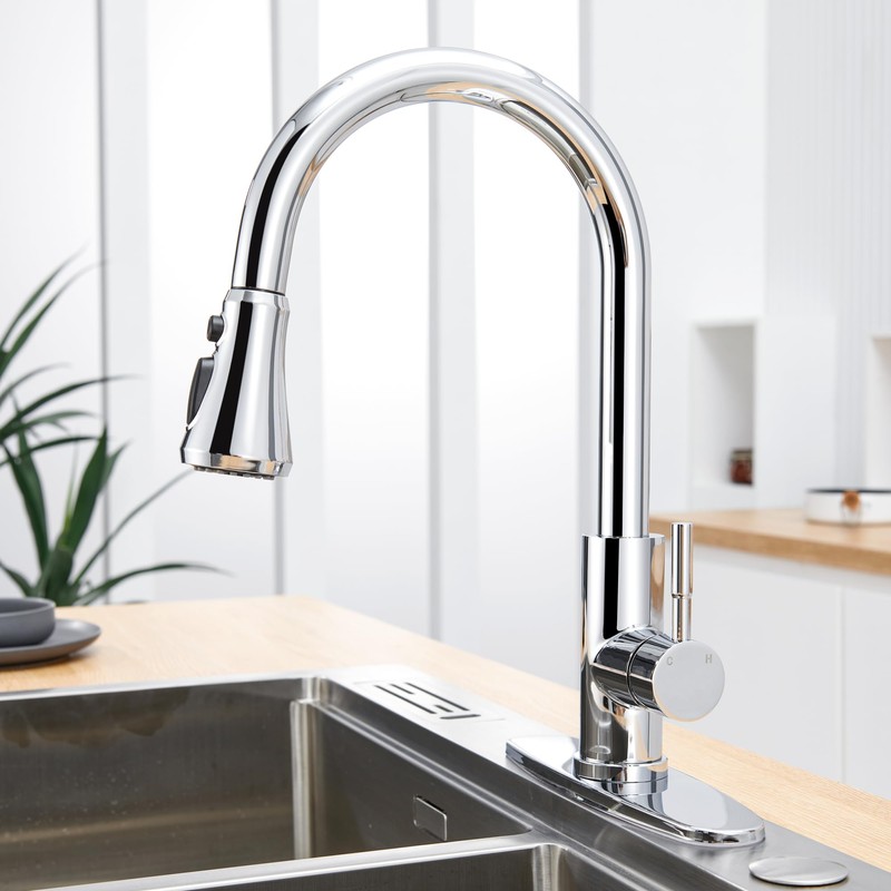 Kitchen Faucet Head Replacement, 3-Function Pull Down Faucet Spray Head