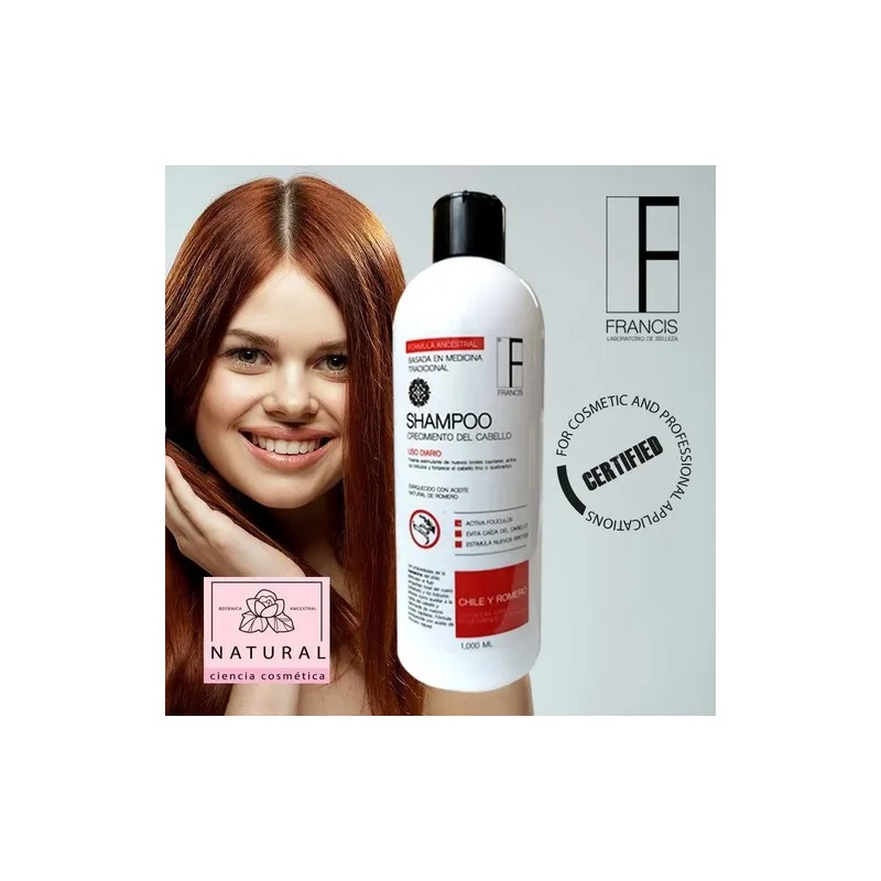 2 Pack Shampoo Crecimiento Capilar De Chile Y Romero