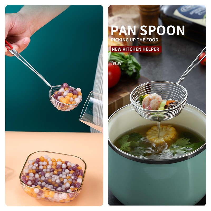 Stainless Steel Wire Skimmer Spoon,Wire Skimmer Spoon Strainer Spider Skimmers