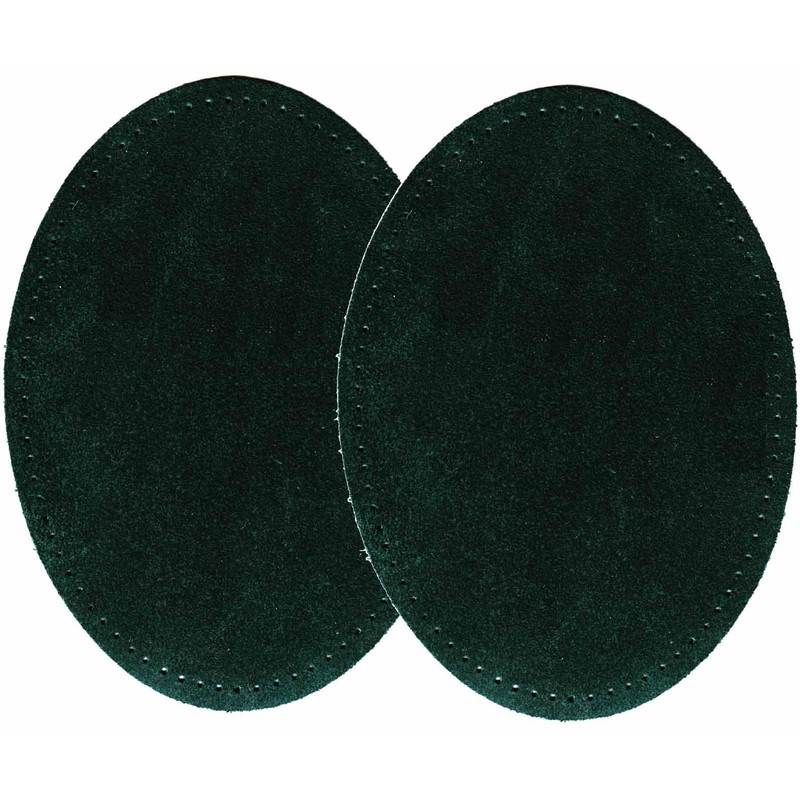 -2 Sew-on Large Natural Suede Leather Elbow Patches Size 4.75