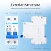 CHONTIG 10 Amp Miniature DC Circuit Breaker 1000V 2 Pole,