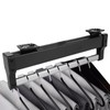 WOPPLXY Black Extendable Clothes Rail, 292 mm Steel Extendable Clothes