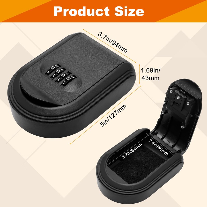 COITEK Magnetic Key Holder with Lock, Magnet Key Lock Box