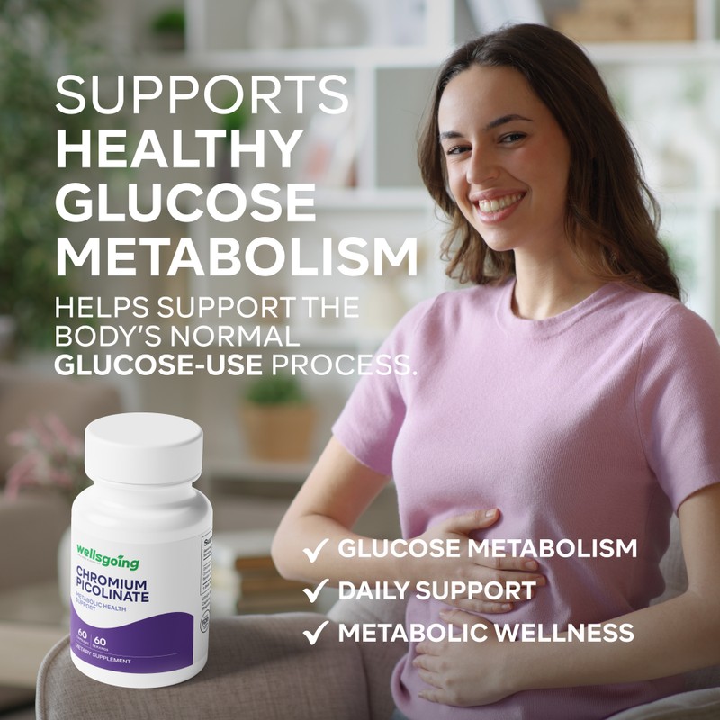 Wellsgoing Chromium Picolinate 200 mcg – Metabolic Support Supplement –