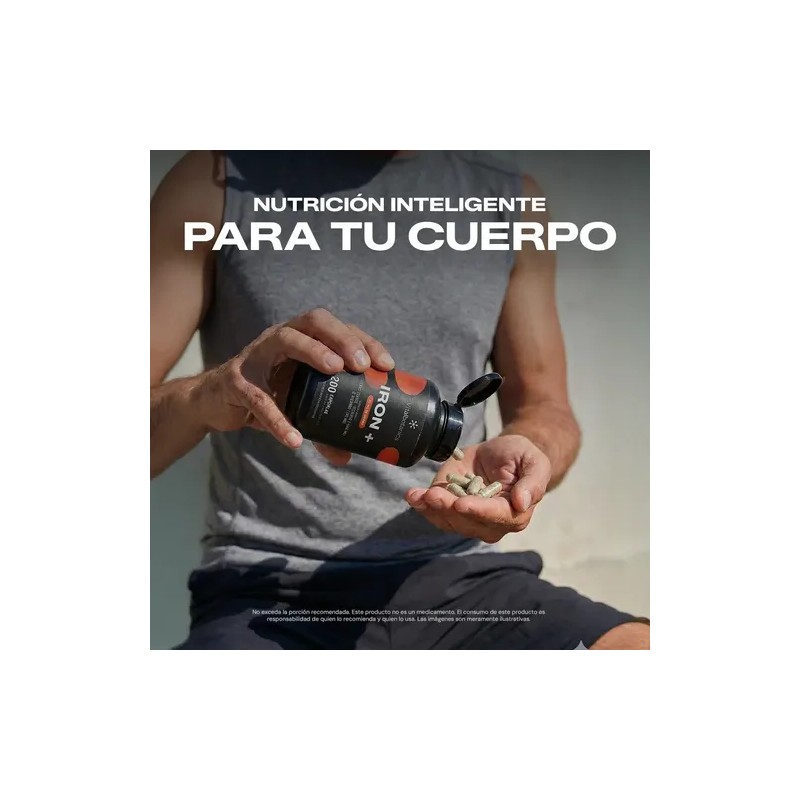 Vital Botanics Hierro Suplemento Vitamina Jengibre 200 Cápsulas Multivitamínico Hombre