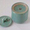 LONG QUAN CELADON Ceramic Food Storage Jar with Elephant Lid,