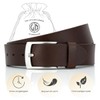 Lindenmann 393 Men's Leather Belt XXL Dark Brown - 90