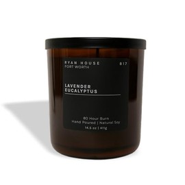 Ryan House Candles Thoughtfully Designed Ethically Elevated Luxurious 14.5 Ounce Hand Poured Natural Soy Scented Votive Jar Candle for Home or Office, Lavender Eucalyptus, 85004484842