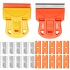 2 Sets Razor Blade Scrapers, Plastic Scraper Tool Extra 10