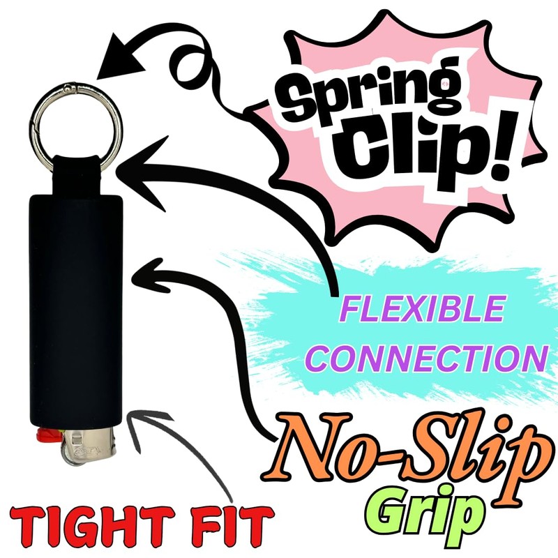 Lighter Holder for J6 BIC Lighters. Silicone case has a