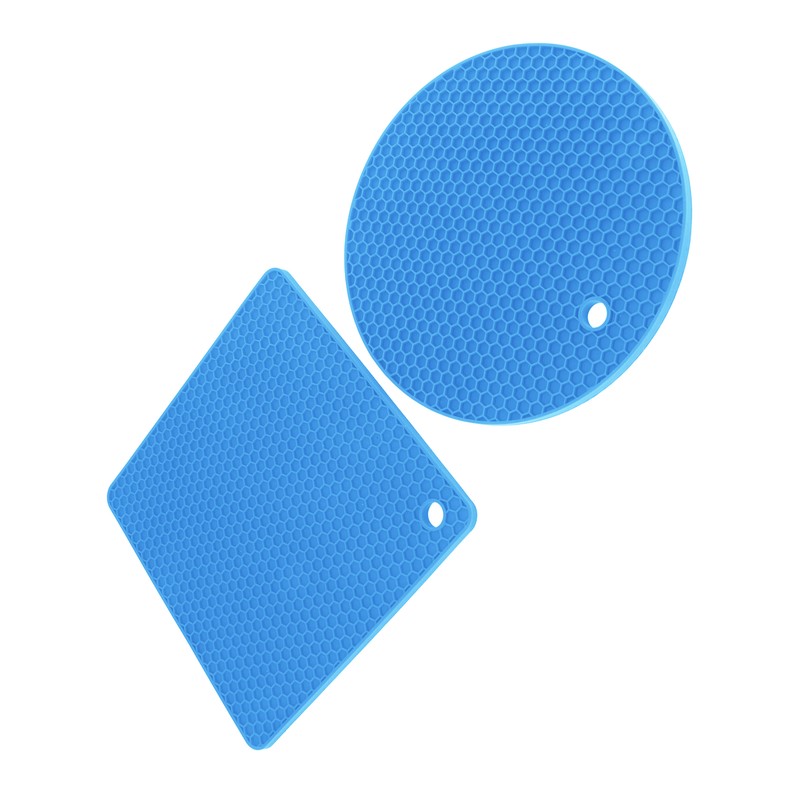 5 PCS 2 Round 3 Square Silicone Honeycomb Mat Multipurpose