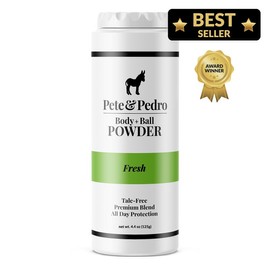 Pete & Pedro BODY & BALL POWDER (Fresh Scent), Talc-Free Men’s Body Powder Deodorant for Men, Sweat Absorbs Blocks Odor, Hygiene for Groin Area Eliminates Cooling:_FROST (Cooling Sensation) $19