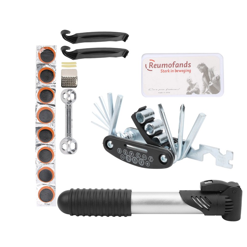 Bicycle Repair Bag Set Tire Fix Tool with Pimp Patches