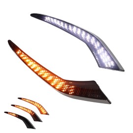 KENRTIR for 2021 2022 2023 Toyota Corolla L LE XLE Hybrid Smoked Lens Front Bumper LED Fog Light Sequential Turn Signal Lamp Daytime Running Lights