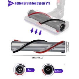 V11 Roller Brush Replacement Parts Compatible with Dyson V11 Animal, Absolute Cordless Vacuum Attachments, V11 Models High Torque Cleaner Brush Head Replacement. Part No. 970135-01, 970100-05