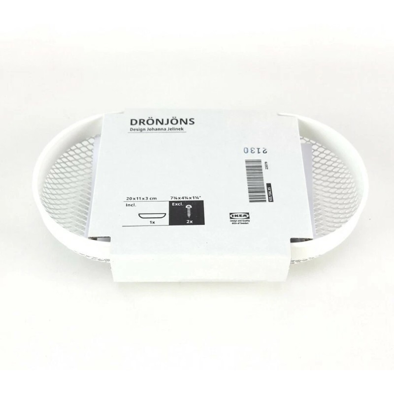 IKEA Dronjons DRÖNJÖNS Wall Storage Mesh Basket White 7 ¾x4